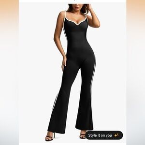 Black and White Strappy Bodysuit